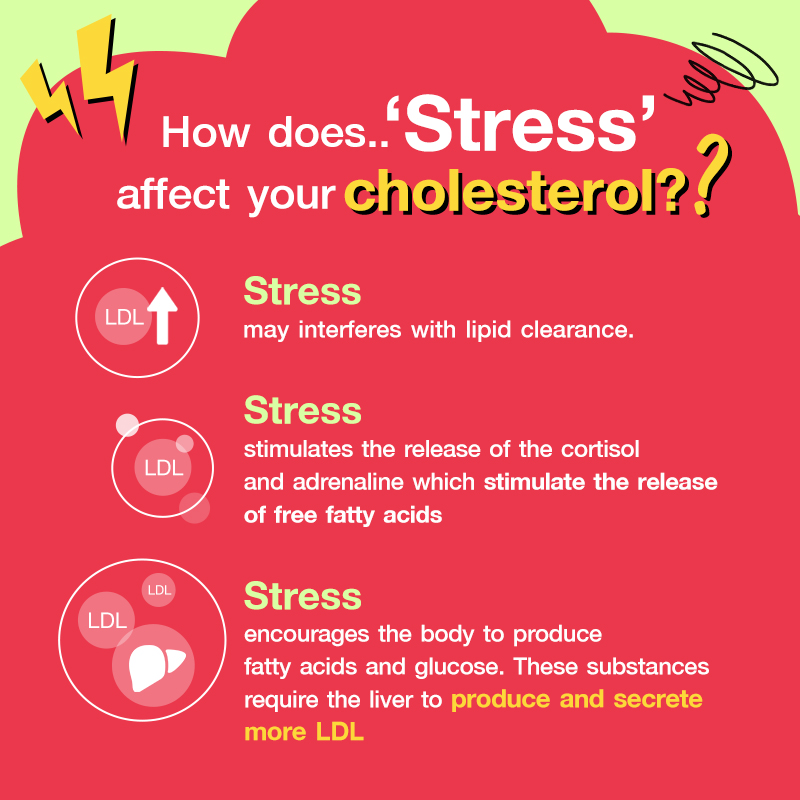 How does stress affect your cholesterol?