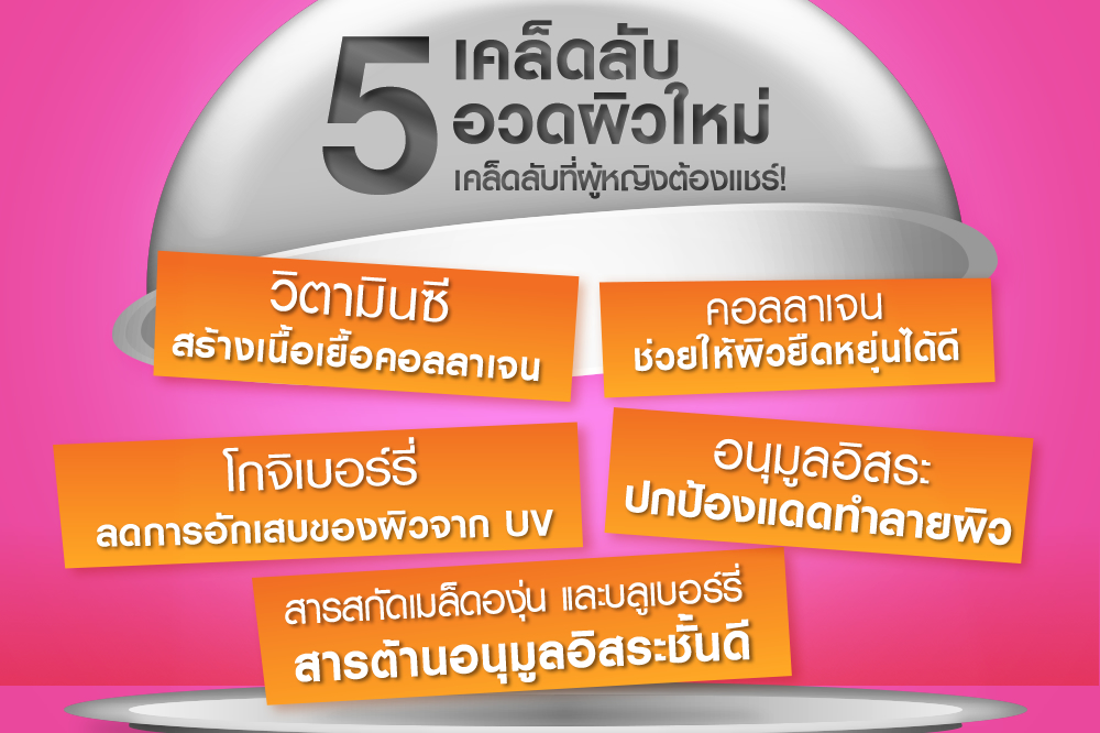 5 อาหารเพื่อผิวสวย เคล็ดลับที่ผู้หญิงต้องแชร์!