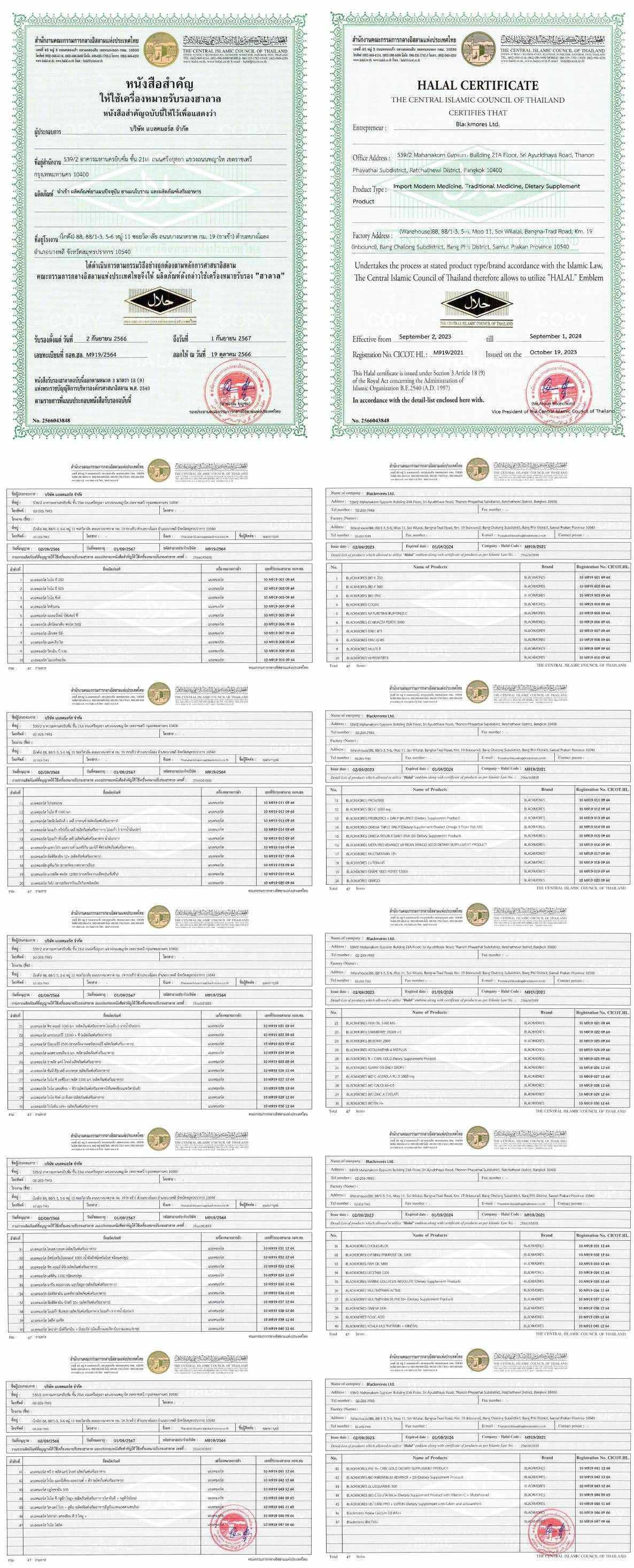ผลิตภัณฑ์เสริมอาหารแบลคมอร์สได้รับเครื่องหมายรับรอง “ฮาลาลไทย” แล้ววันนี้!